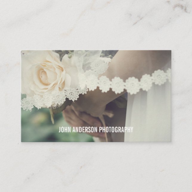 Minimal Wedding Photography Business Card (Front)