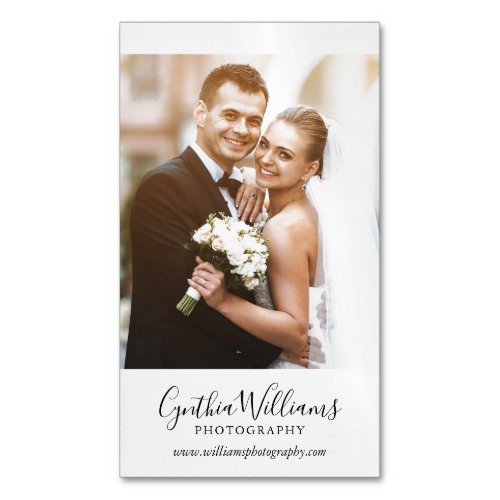 Minimal  Wedding Photography Business Card Magnet