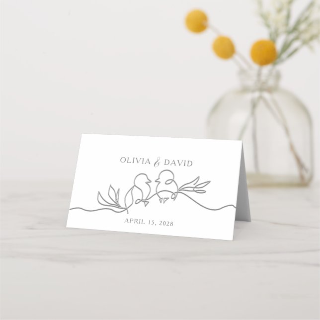 Minimal Wedding Place Card (Back)