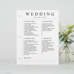 Minimal Wedding Planner 4 Months - 1 Week Page