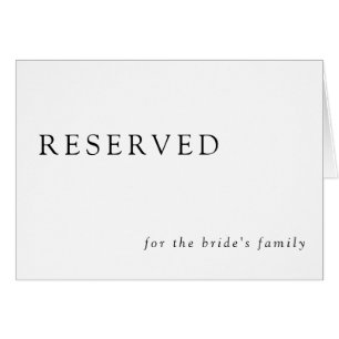 Minimal Wedding Reserved Elegant Simple Cards