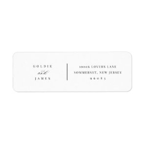 Minimal Wedding Return Address Labels Stickers