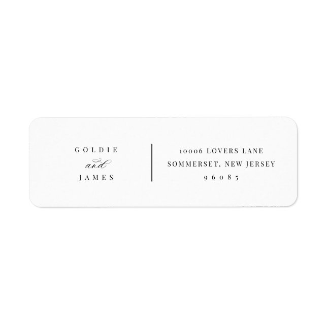 Minimal Wedding Return Address Labels Stickers  (Front)