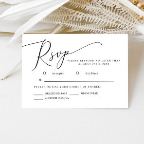 Minimal Wedding RSVP Card