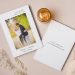 Minimal Wedding Save The Date Photo Card<br><div class="desc">A minimal save the date photo card. This wedding announcement card features simple minimal text with a photo. The photo is for placement purposes only and can be replaced with any photo of your choice. All text on the front and back of the card can be customized. The perfect save...</div>