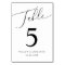 Minimal Wedding Table Number