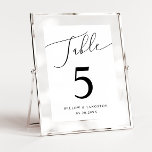 Minimal Wedding Table Number<br><div class="desc">Minimal and elegant wedding table number featuring modern script text that says "Table" at the top.</div>