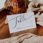 Minimal Wedding Table Number Place Card at Zazzle