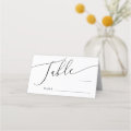 Minimal Wedding Table Number Place Card | Zazzle