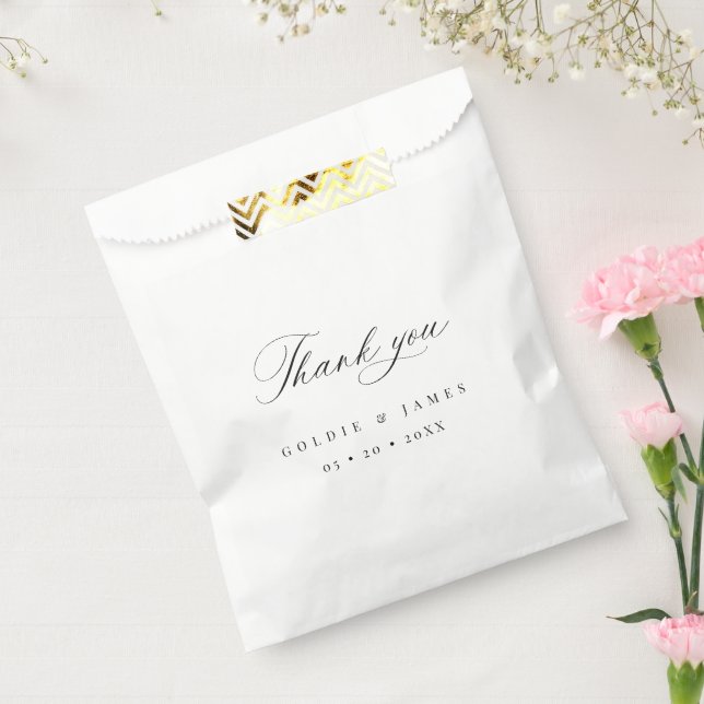 Minimal Wedding Thank You Favor Treat Gift Boxes Bag (Sealed)