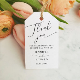 Minimal Wedding Thank You Gift Tags
