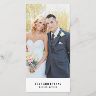 Minimal | Wedding Thank You Photo Card