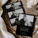 Minimal Wedding Thank You Photo Stack Card<br><div class="desc">Our minimal and simple wedding thank you card features 4 photo slots - the perfect way to thank friends and family for attending your wedding.</div>