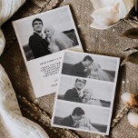 Minimal Wedding Thank You Photo Stack Card<br><div class="desc">Our minimal and simple wedding thank you card features 4 photo slots - the perfect way to thank friends and family for attending your wedding.</div>