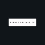 Minimal Wedding Typography Please Deliver To Self-inking Stamp<br><div class="desc">Easily add this modern please deliver to stamp design above the name and address on the envelope or package of the person you are sending it to. Perfect for all occasions.</div>