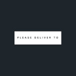 Minimal Wedding Typography Please Deliver To Self-inking Stamp<br><div class="desc">Easily add this modern please deliver to stamp design above the name and address on the envelope or package of the person you are sending it to. Perfect for all occasions.</div>