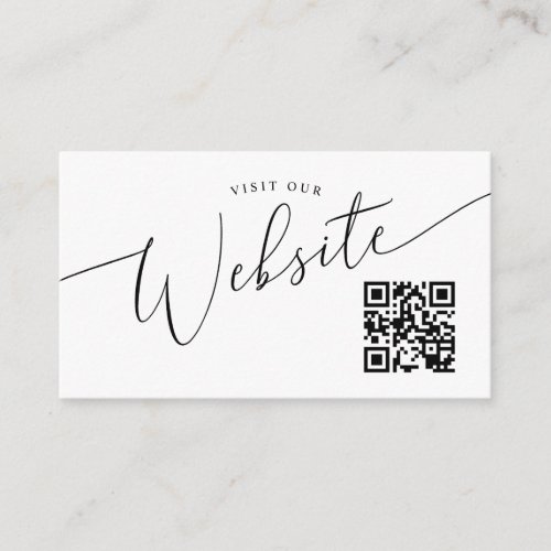 Minimal Wedding Website QR code Enclosure Card