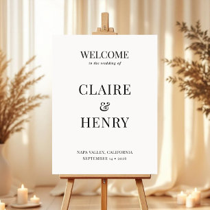 Minimal Wedding Welcome Sign