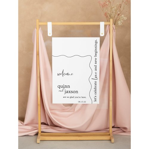 Minimal Wedding Welcome Sign