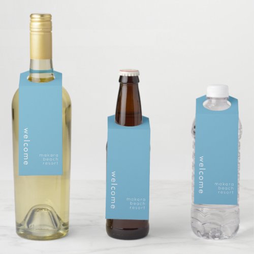 Minimal Welcome Bottle Hanger Tag