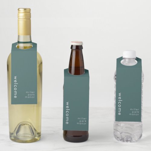 Minimal Welcome Bottle Hanger Tag