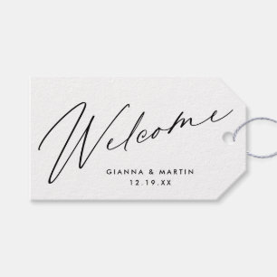 Minimal Welcome Wedding Favor Gift Tags