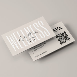 Minimal Wellness Coach Personal Trainer Sand Business Card