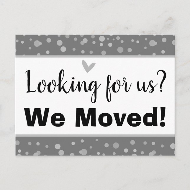 Minimal We've Moved Personalized Postcard (Front)