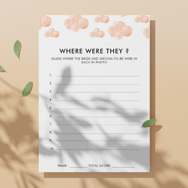 Minimal Where were they Bridal Shower Game Flyer (Creator Uploaded)