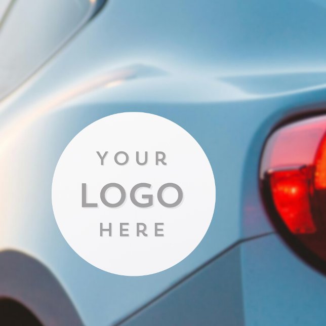 Minimal White Business Logo Car Magnet (Creator Uploaded)