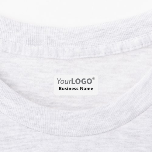 Minimal White Custom Logo Branded Iron_On Clothing Labels