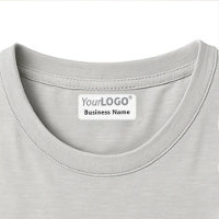 Minimal White Custom Logo Branded Iron-On Clothing