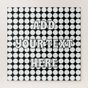 Minimal White Dots on Solid Black Background Jigsaw Puzzle