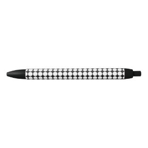 Minimal White Dots on Solid Black Background Pen