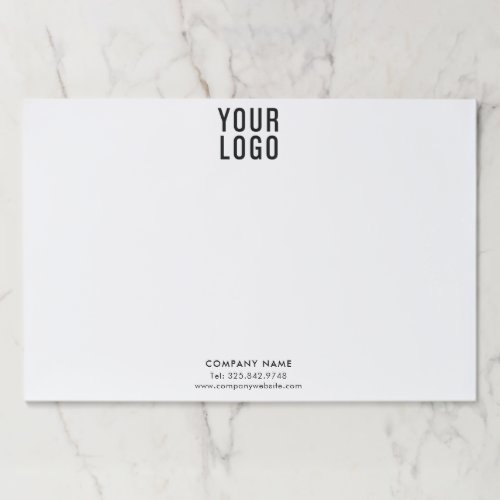 Minimal White Promotional Business Logo Paper Pad