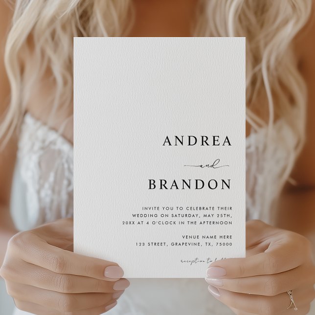 Minimal White QR Code All-In-One Wedding Invitation (Creator Uploaded)