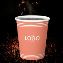 Minimal White Stripes Custom Logo Dusty Orange