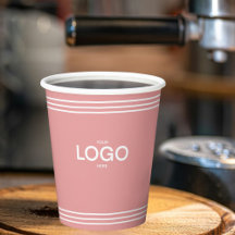 Minimal White Stripes Custom Logo Pink