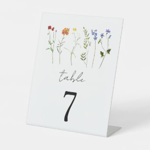 Minimal Wildflower LGBTQ Gay Pride Floral Wedding Pedestal Sign
