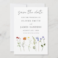 Minimal Wildflower LGBTQ Gay Pride Floral Wedding