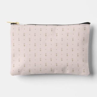 Minimal Wildflower Pattern with Dots Accessory Pouch