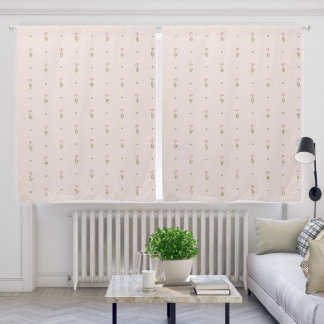 Minimal Wildflower Pattern with Dots Blackout Curtains