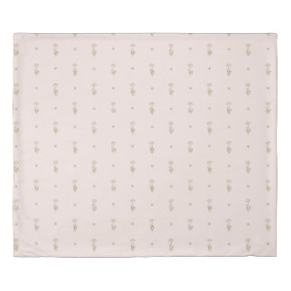 Minimal Wildflower Pattern with Dots Duvet Cover