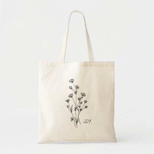 Minimal Wilf Flowers  bohemiam minimal Tote Bag
