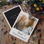 Minimal Will You Be My Bridesmaid Proposal Card<br><div class="desc">Beautiful minimal bridesmaid proposal card with photo and modern calligraphic typography. You can easily change any piece of text and replace the photo. If you want to change fonts,  colors or any other design element,  please click to "Customize futher".</div>