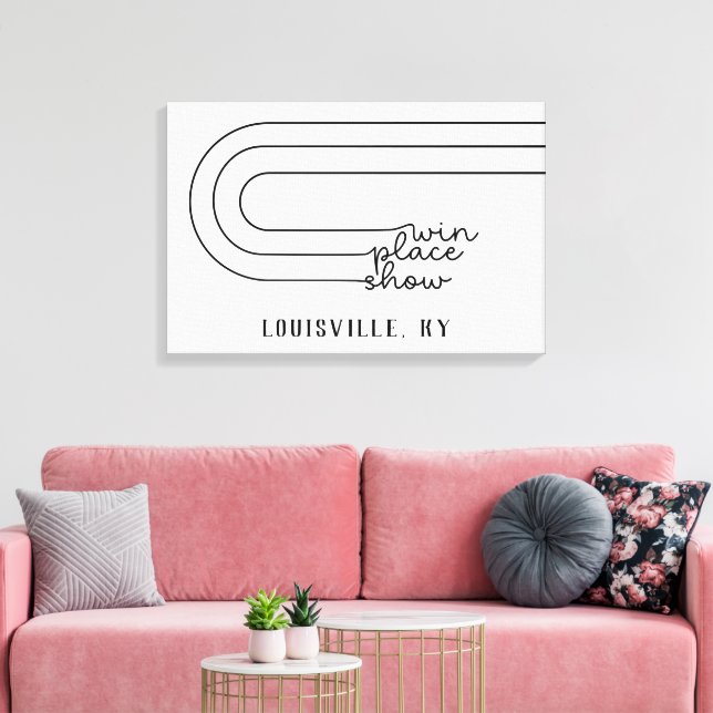 Minimal Win Place Show Horse Track Personalized Canvas Print (Insitu(LivingRoom))