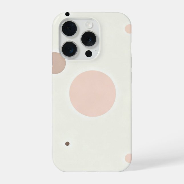 Minimal Winter Dot Pattern, Soft Cozy Neutrals iPhone Case (Back)