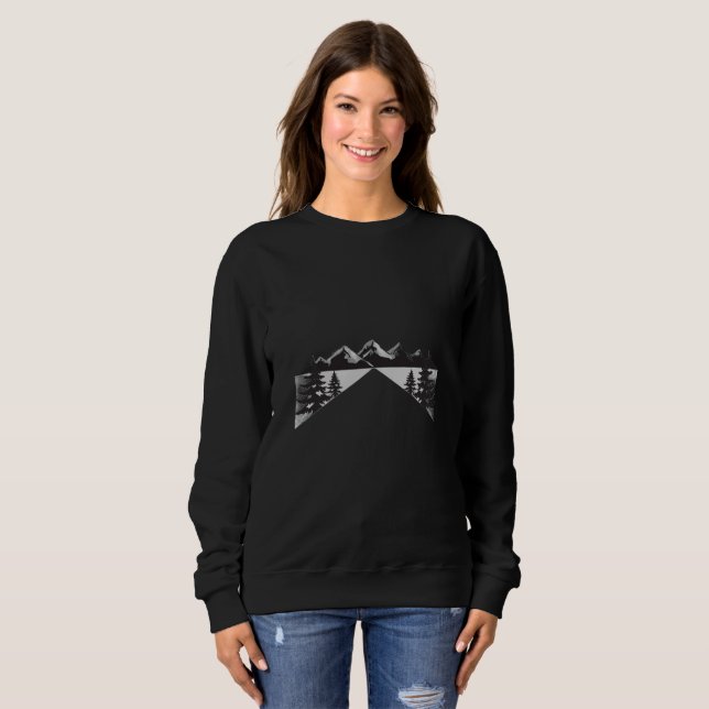 Minimal Winter Landscape Design Sweatshirt (Front Full)