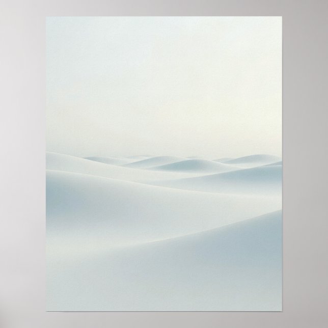 Minimal Winter Snow Landscape Art Print (Front)