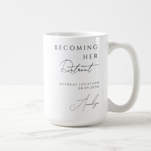 Minimal Women's Retreat Add Your Quote Event Gift Coffee Mug